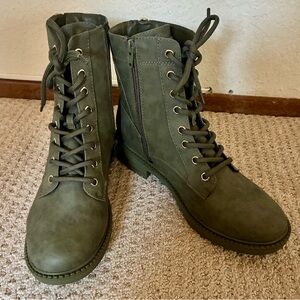 GBG Los Angeles Olive Combat Boots